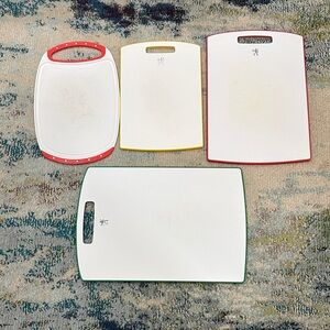 Set of Four Color-Edged Cutting Boards 3 Henckels and 1 Bonus